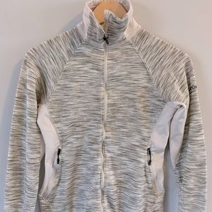 Columbia zip-up jacket! Cream/grey color. Size XS